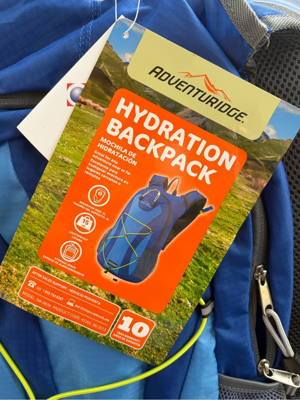 Adventuridge Hydration Backpack 2L Blue Hiking Pack NWT